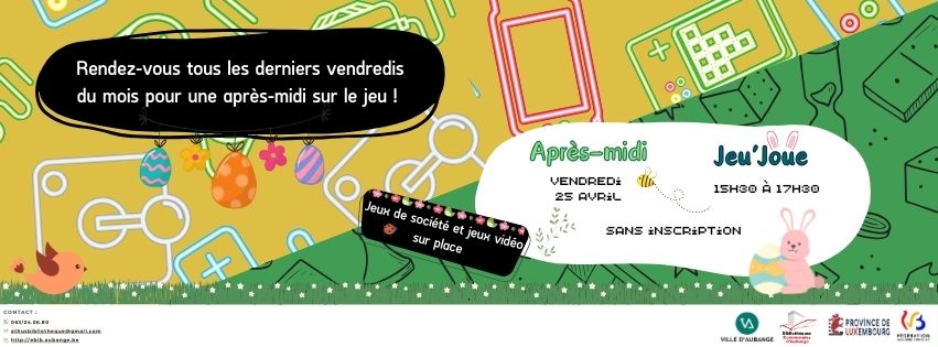 Vendredi, je(u) joue à la bibliothèque d'Athus
