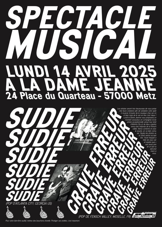 Sudie + Grave Erreur - pop concert