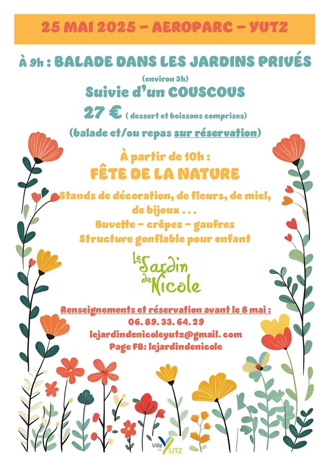 Walk through the private gardens of Yutz followed by a couscous