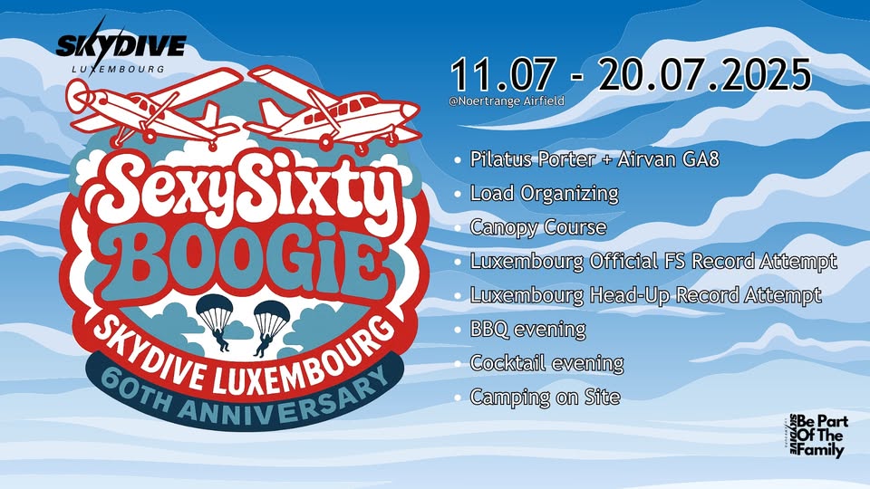 Sexy Sixty Boogie by Skydive Luxembourg