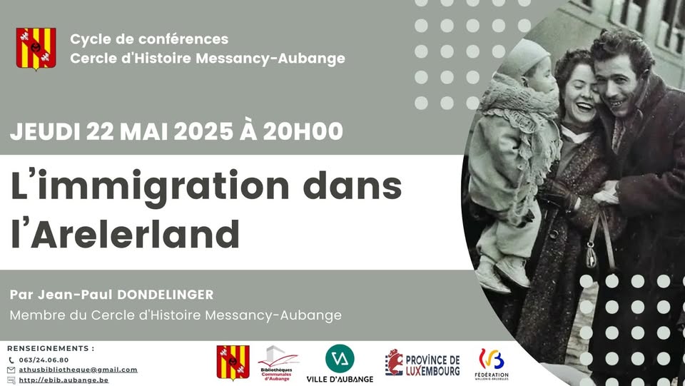 Conférence à la bibliothèque d'Athus : L'immigration dans l'Arelerland