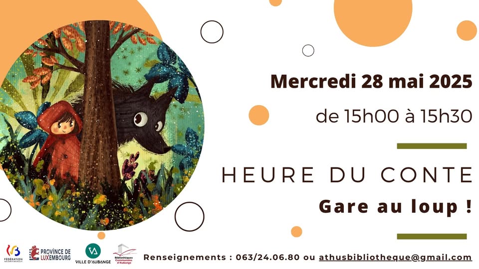Heure du conte à la bibliothèque d'Athus | Gare au loup !