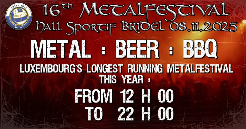 Metalfestival Kopstal 2025 - Hall Sportif Bridel