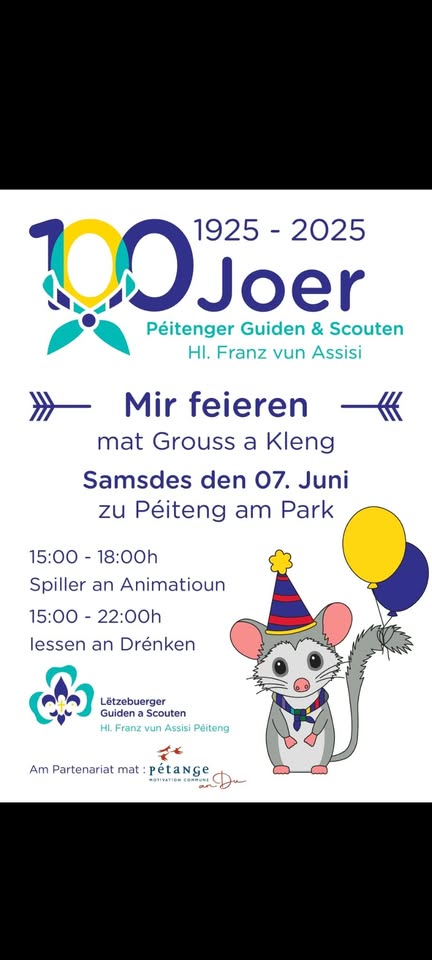 100 Years of Pétange Scouts - Scout Festival for the Whole Family