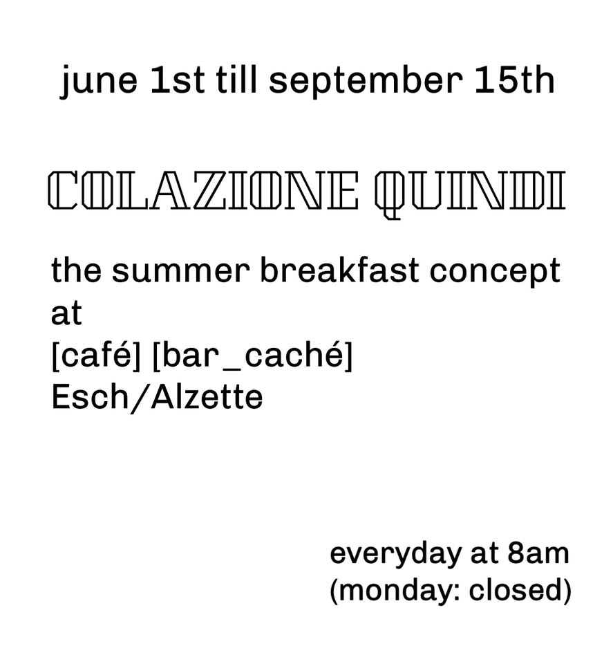 Breakfast then: the summer breakfast concept
