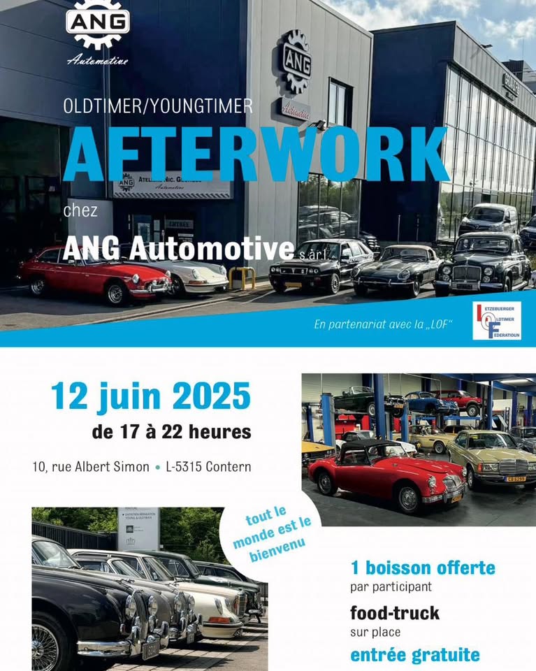 Afterwork Oldtimer/Youngtimer chez ANG à Contern