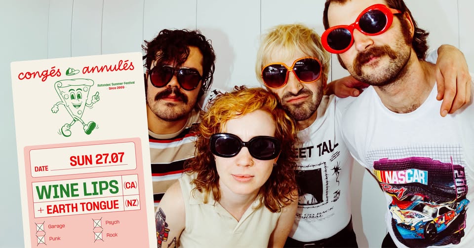 Wine Lips + support: Earth Tongue - Congés Annulés