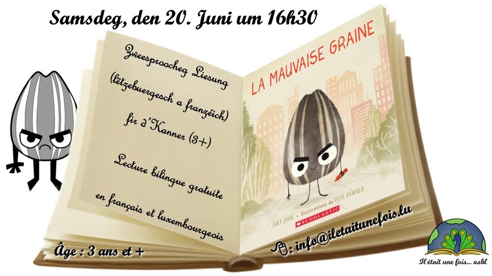 Free reading session for children (3 years and older) in Luxembourgish and French