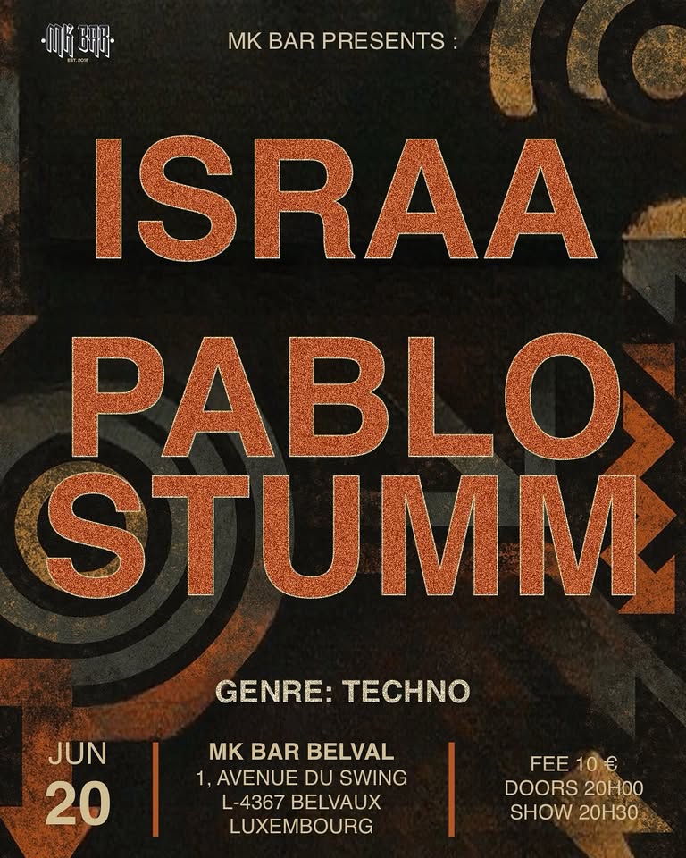 Soirée techno en live avec Israa et Pablo Stumm