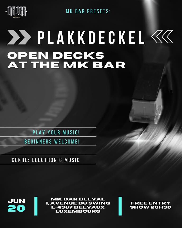 Plakkdeckel - Open Decks au MK Bar