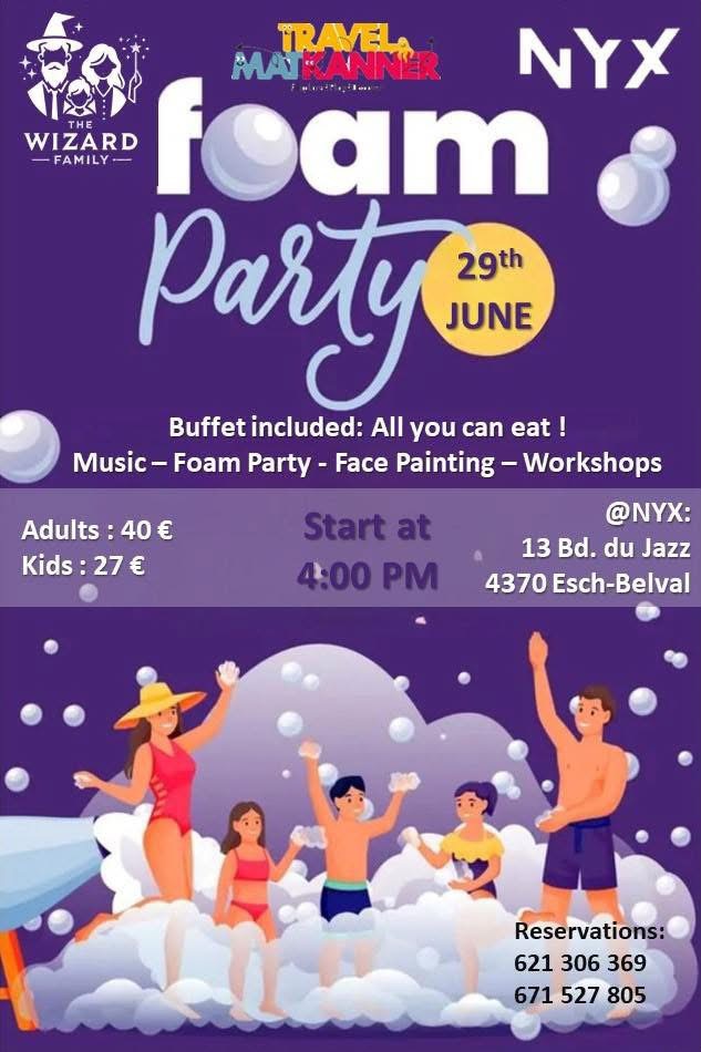 Soirée mousse pour familles et enfants