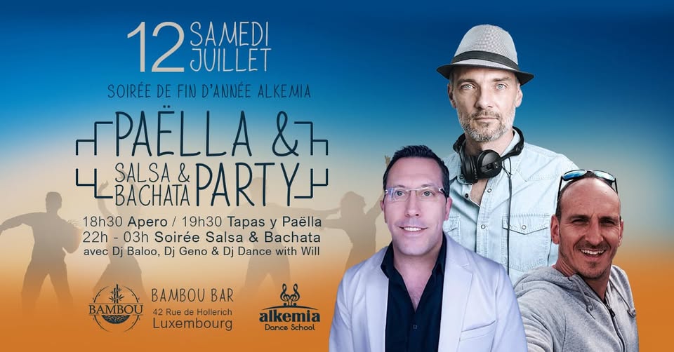 Alkemia's End of Season Dinner & Salsa/Bachata Party with DJ Balou, Dance with Will & Geno