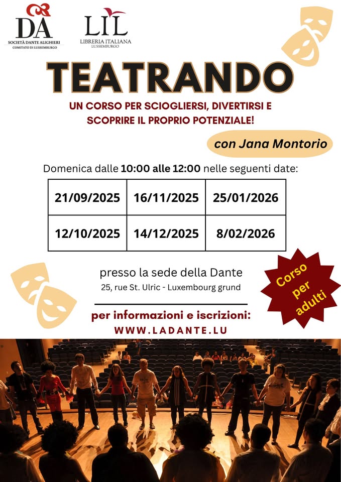 Teatrando - theatre course for adults to relax, have fun, and discover their potential.