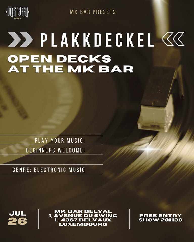 Plakkdeckel - Open Decks au Bar MK