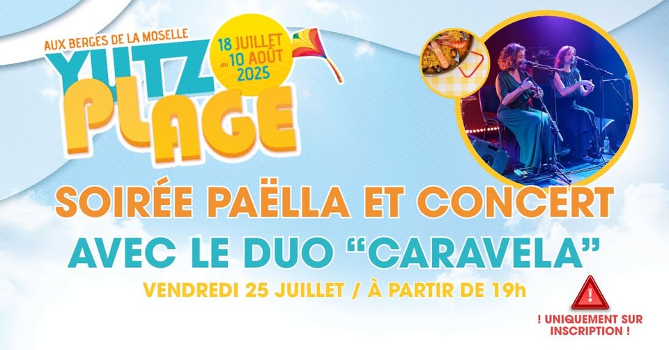 Yutz Plage: Paella Night and Concert with Duo Caravela