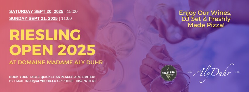 Riesling Open 2025 à Domaine Madame Aly Duhr