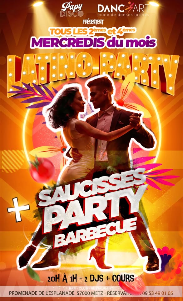 Danç’Art Latino Party at PapyDisco Metz (class and evening)