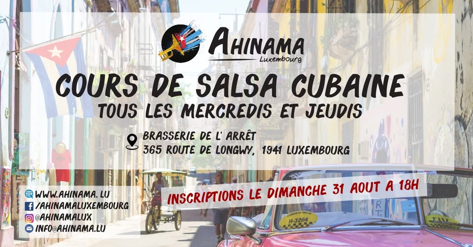 Ahinama - Registration / Cuban Salsa Classes (Luxembourg)