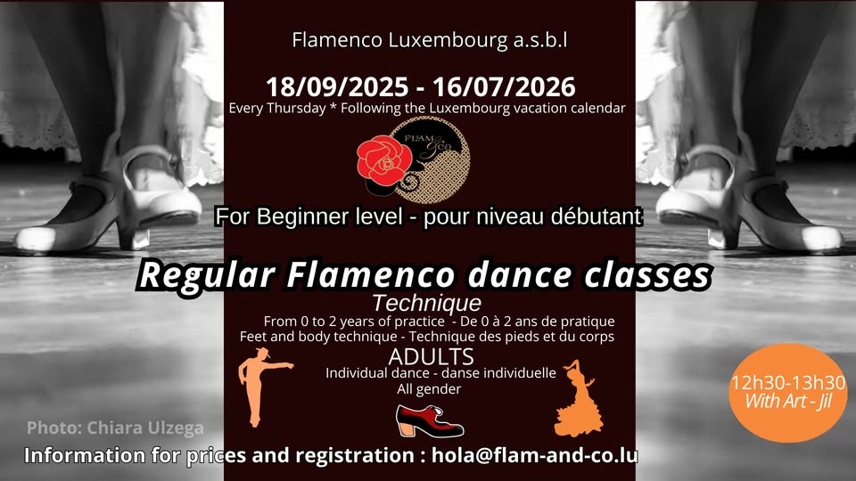 Flamenco pour adultes : Débutants/Débutants : Technique (tous les jeudis)