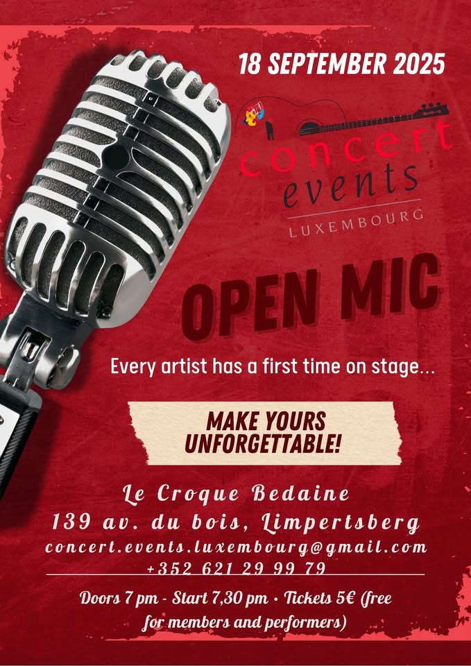 Open mic par Concert Events Luxembourg