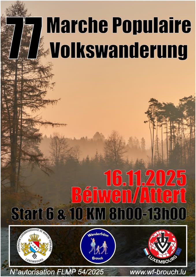 BOEVANGE/ATTERT (Wanderfrënn Brouch) FLMP IVV Marche