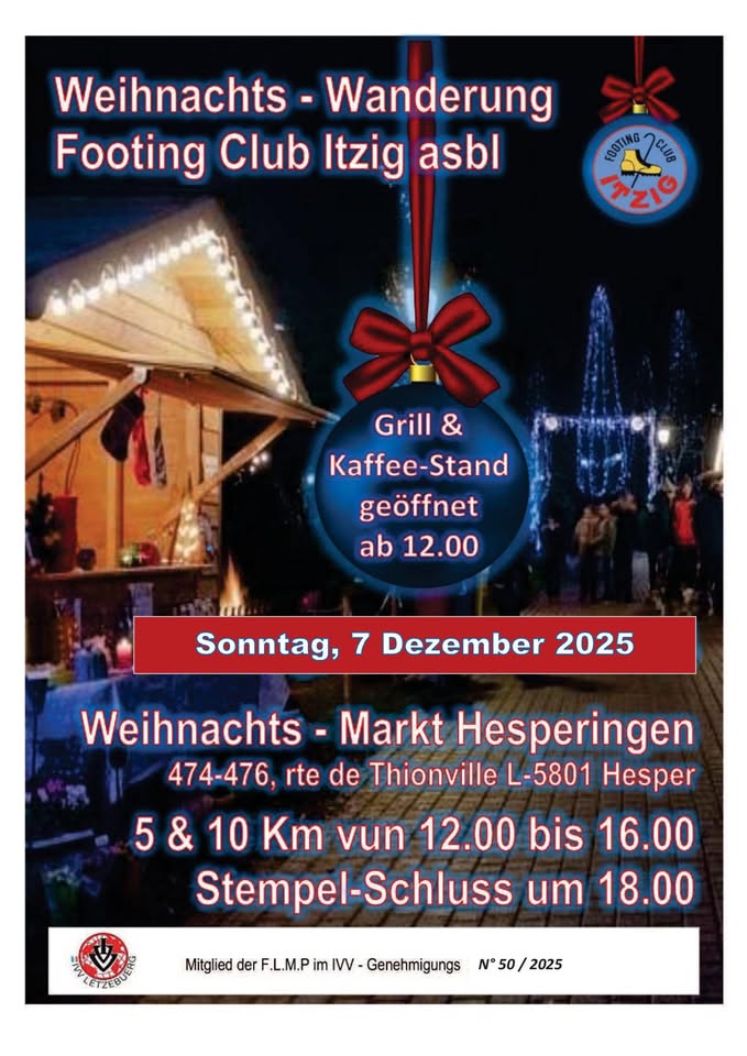 Marche de Noël organisée par le Footing Club Itzig