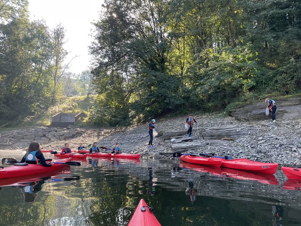 Cleanup with the kayak