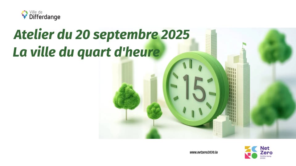 Atelier participatif – La Ville du quart d’heure – vers une mobilité nette zéro