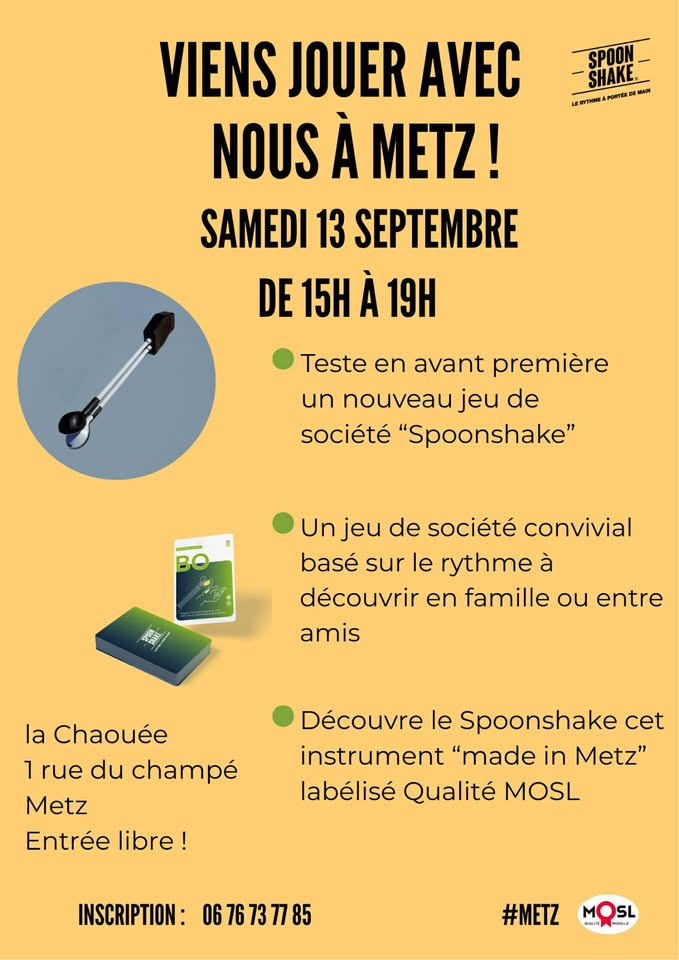 Jeu du Spoonshake - Gratuit sur réservation, tout public