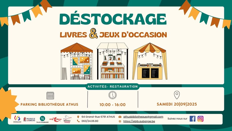 Déstockage 2025 à la bibliothèque d'Athus