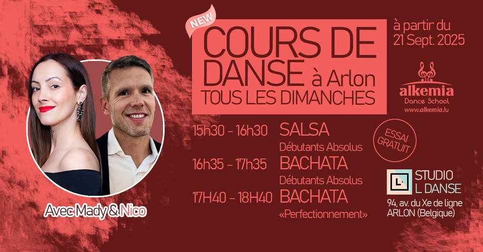 New Salsa and Bachata Term in Arlon for Beginners and Improvers