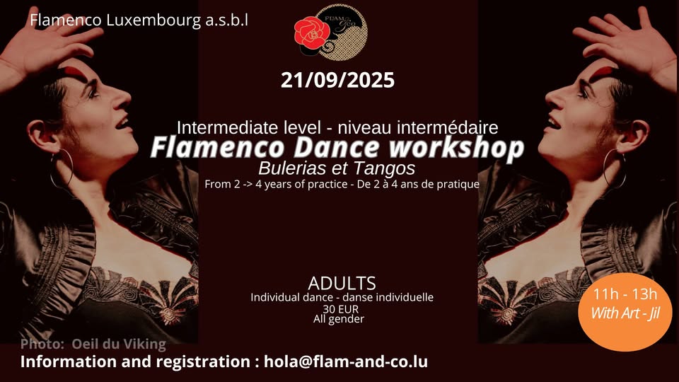 Atelier Flamenco pour niveau intermédiaire : Bulerias et Tangos (+ de 2 ans)