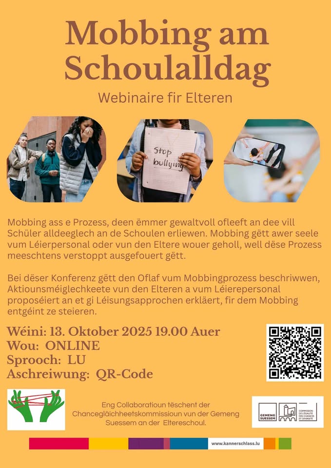 Le harcèlement dans la vie scolaire - Webinaire pour parents