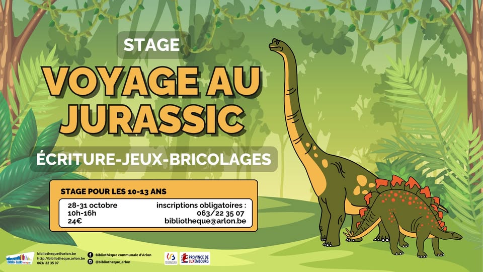 Stage Voyage au Jurassic - écriture, jeux, bricolages