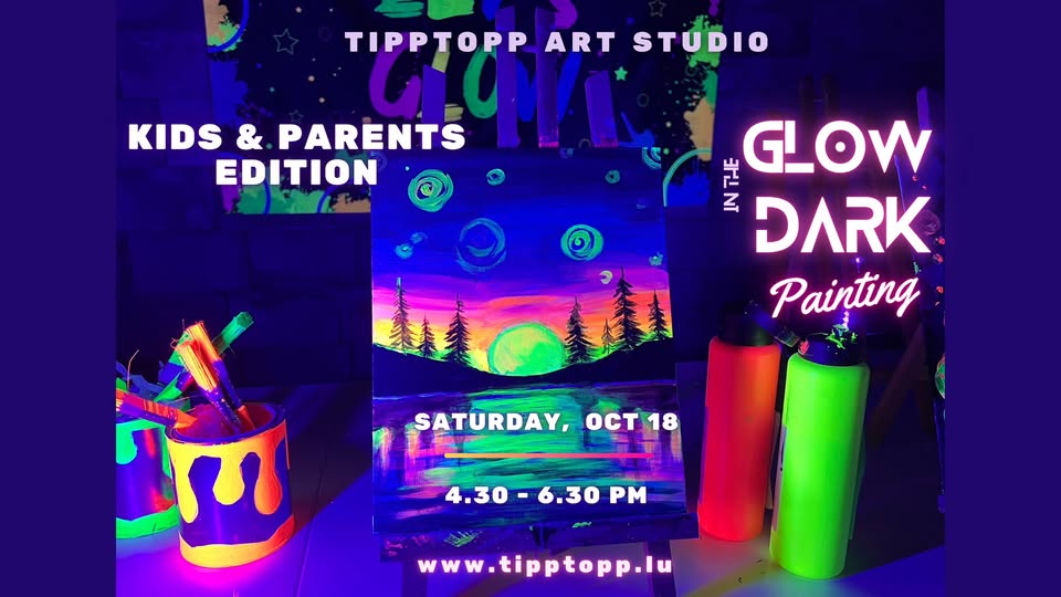 Atelier de peinture sur toile fluorescente – Parent & Enfant