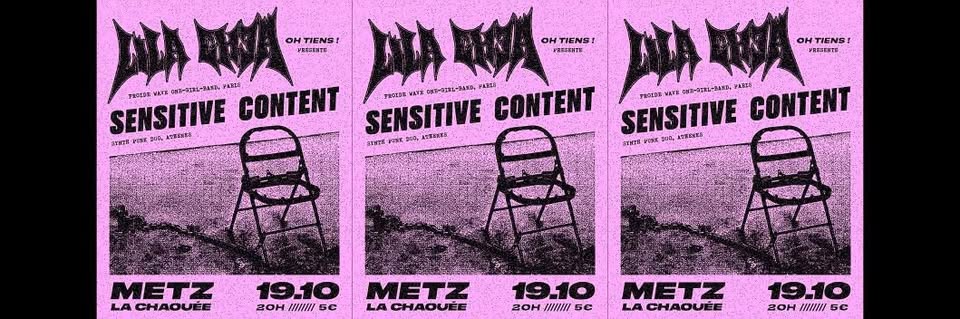 Lila Ehja (Coldwave - Paris) & Sensitive Content (Postpunk - Paris/Athènes)