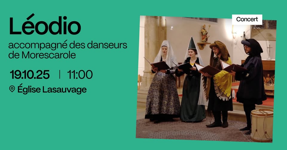 Léodio accompanied by the dancers of Morescarole