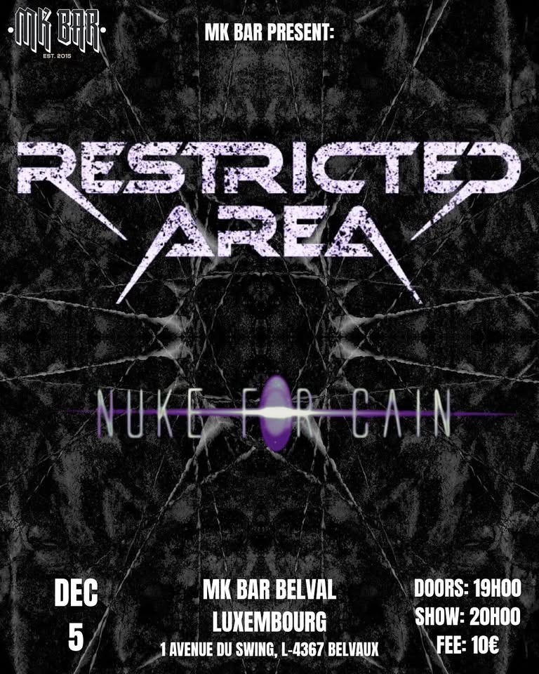 Restricted Area - Nuke For Cain - Spectacle Live de Heavy Metal