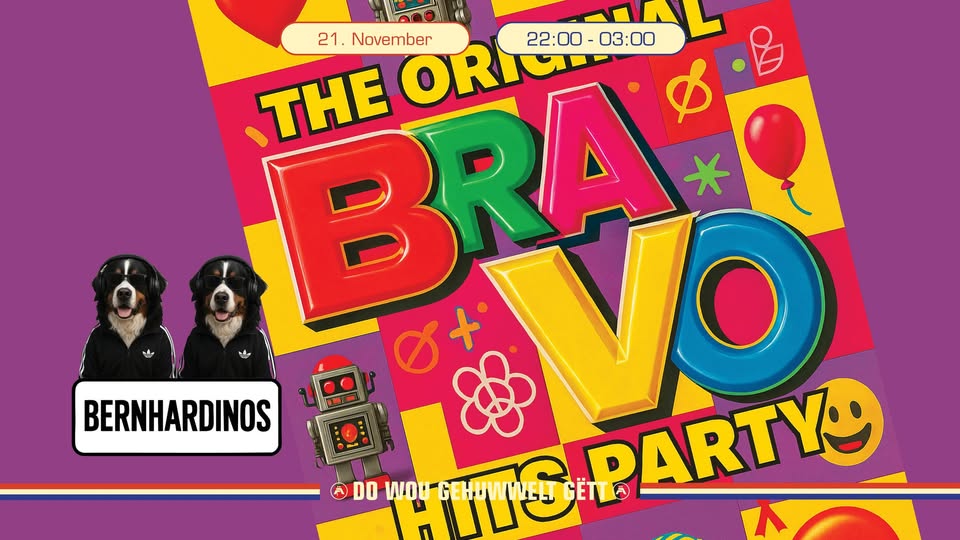 The Original Bravo Hits Party with DJ Duo Bernhardinos