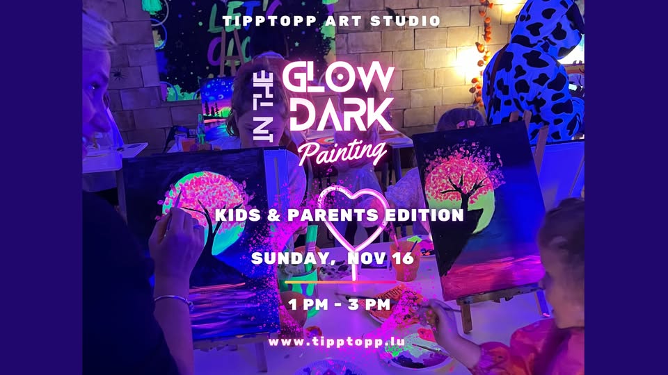 Peinture sur toile fluorescente pour parent et enfant