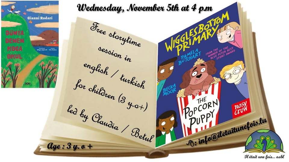 Deux heures de conte gratuites en anglais et turc pour enfants (3+).
