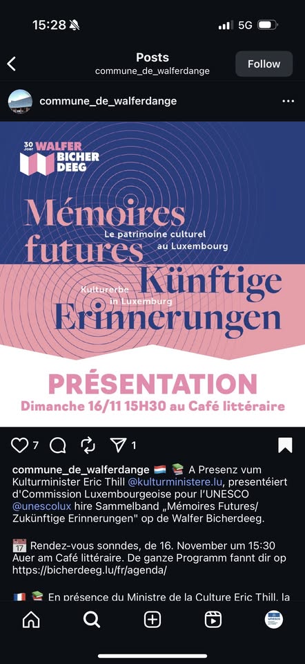 Mémoires futures : le patrimoine culturel au Luxembourg