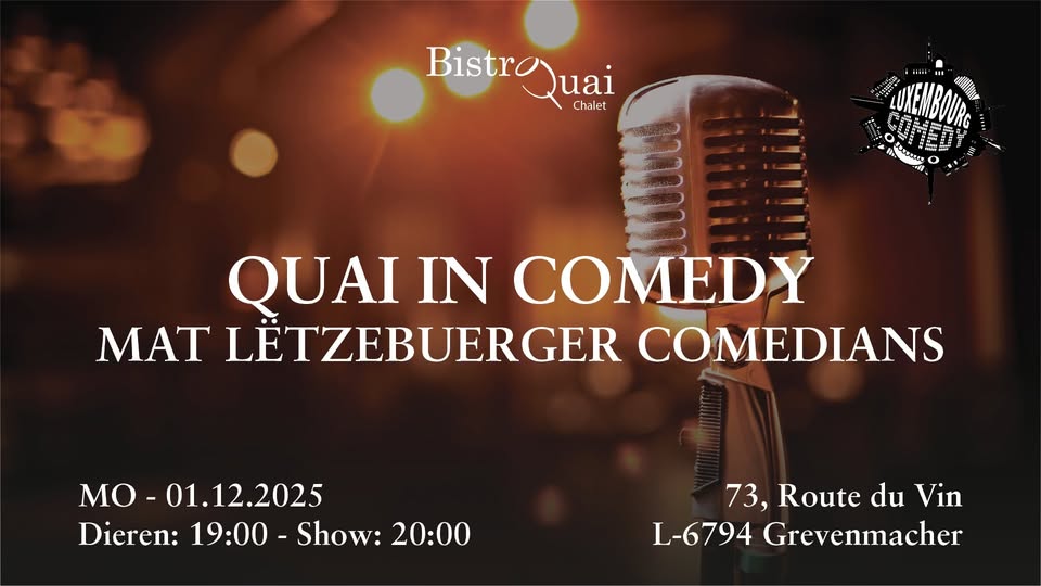 Quai in Comedy at the Chalet - Open Mic with free entry