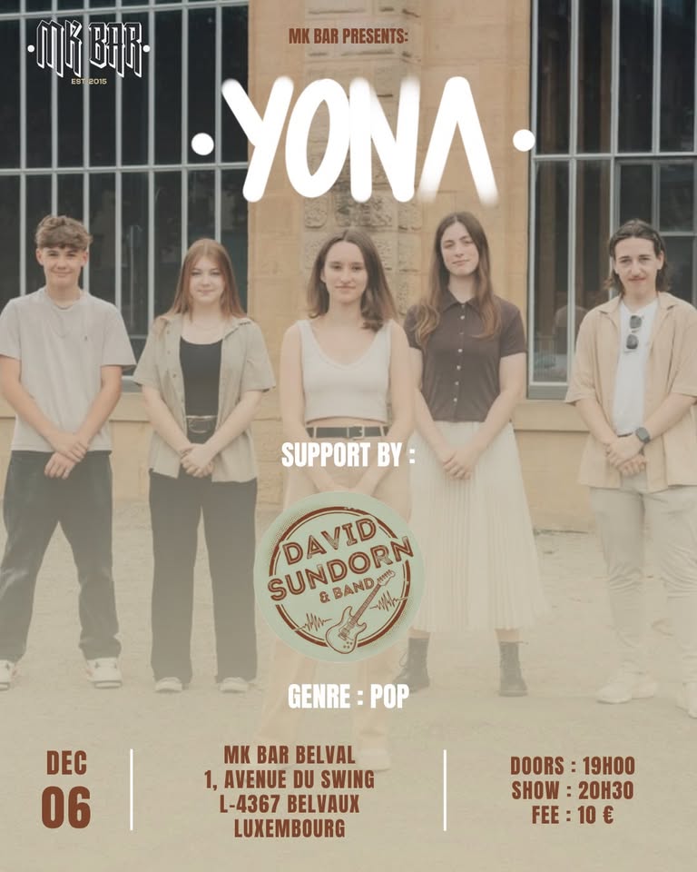 Yona + David Sundorn & Band - Live Pop-Rock Show