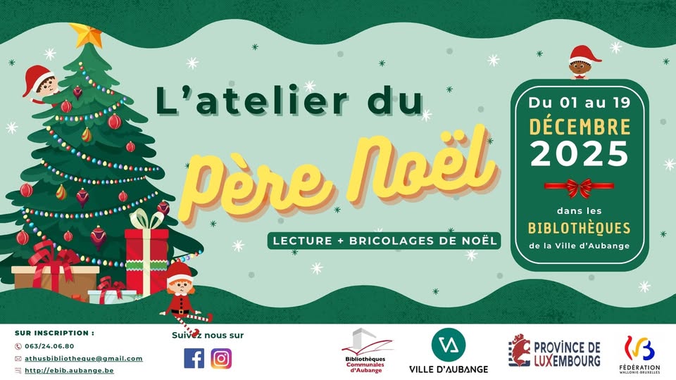 L'atelier du Père Noël dans vos bibliothèques