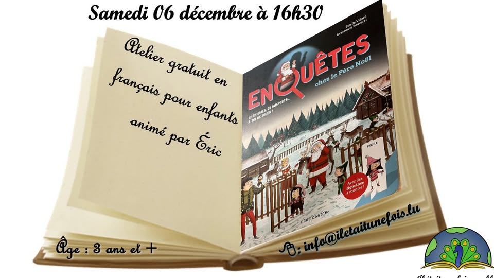 Interactive reading workshop for children (3+) hosted by Éric