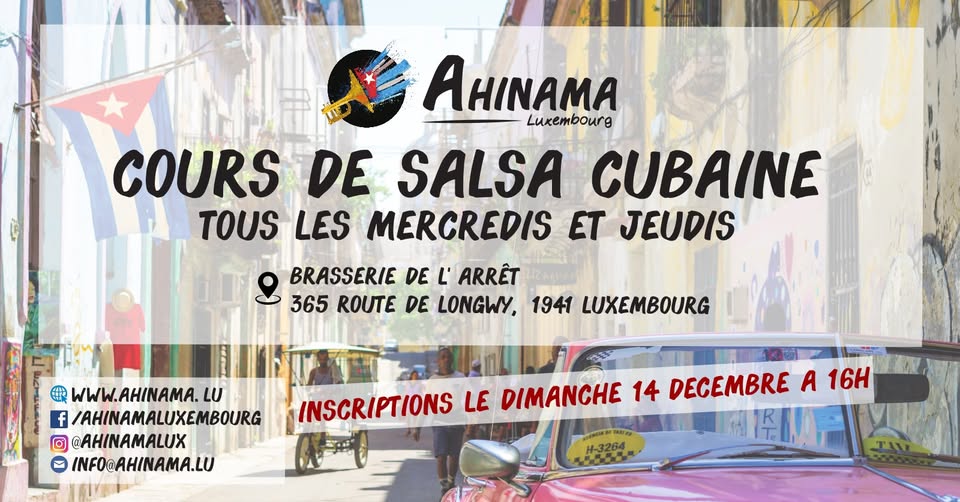 Ahinama - Registration / Cuban Salsa Classes (Luxembourg)