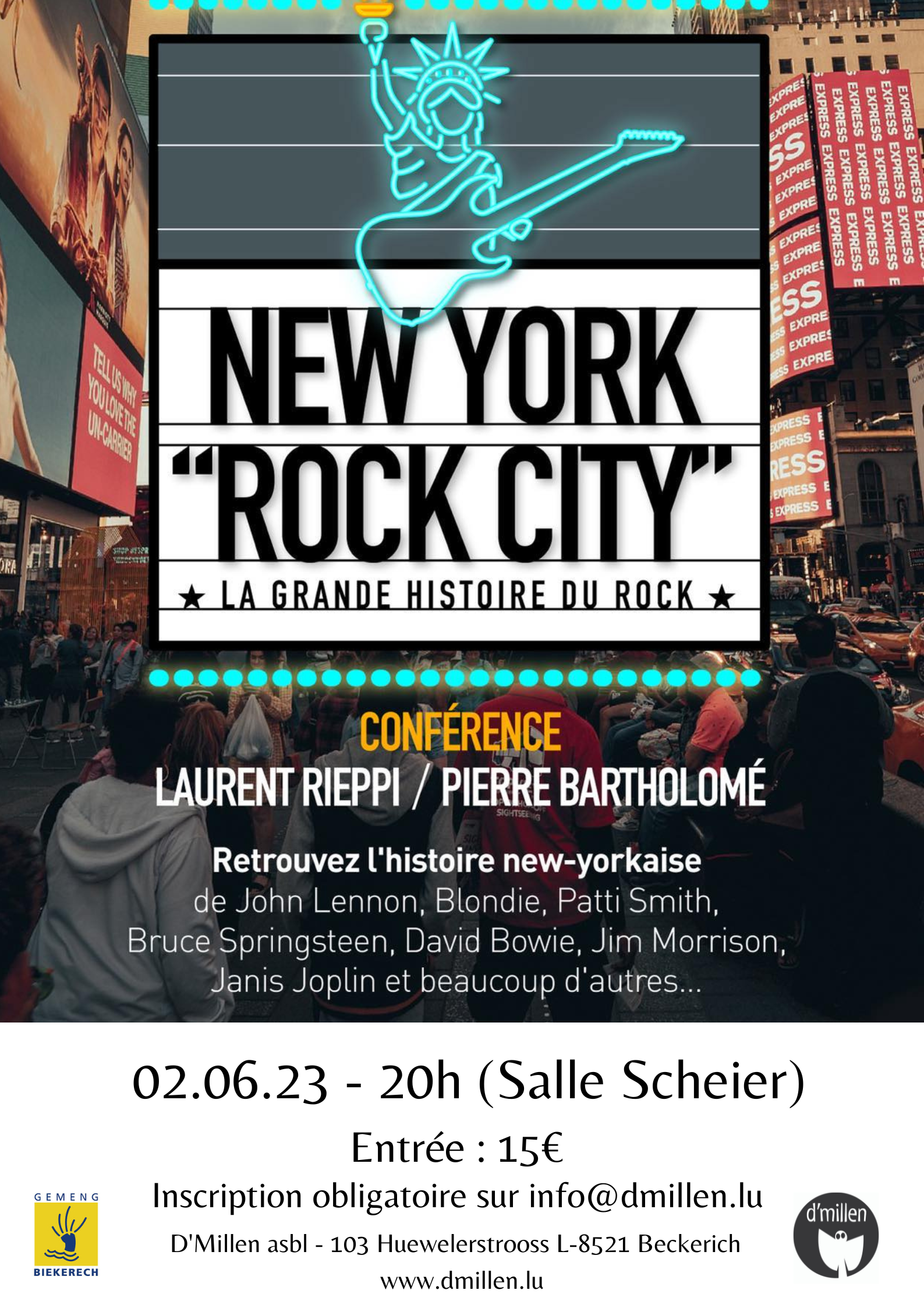 New York "Rock City" -conférence de Laurent Rieppi et Pierre bartholoomé