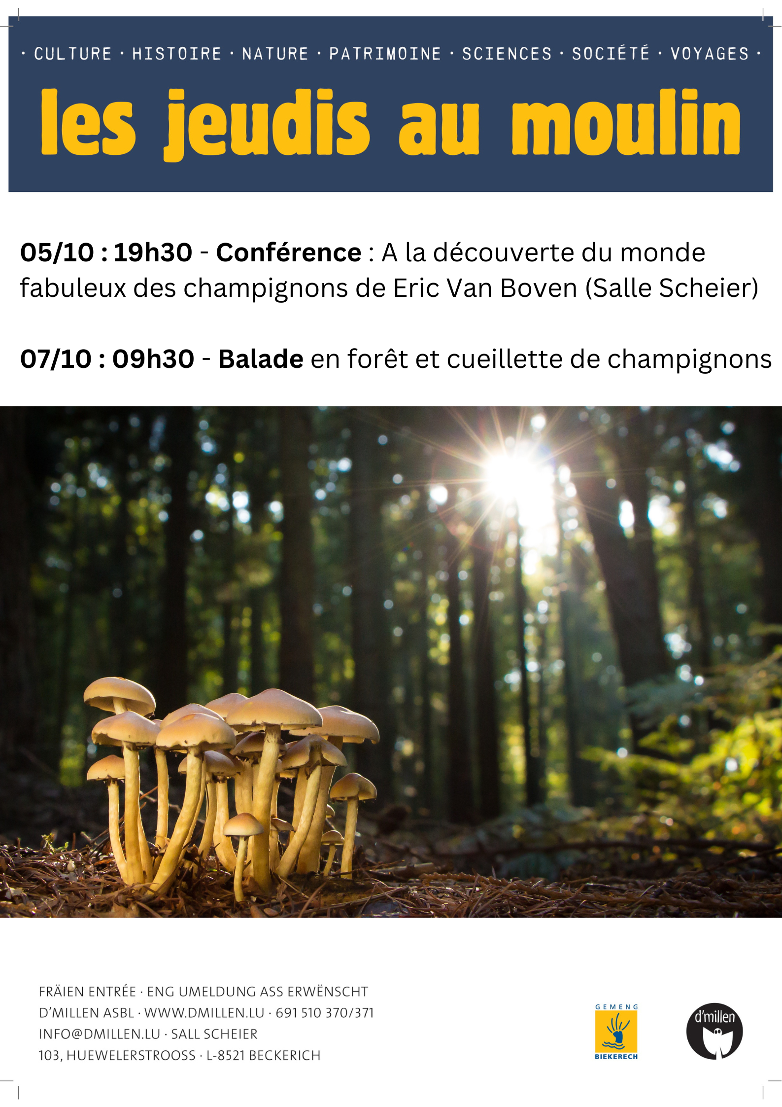 "A la découverte des champignons" - conférence
