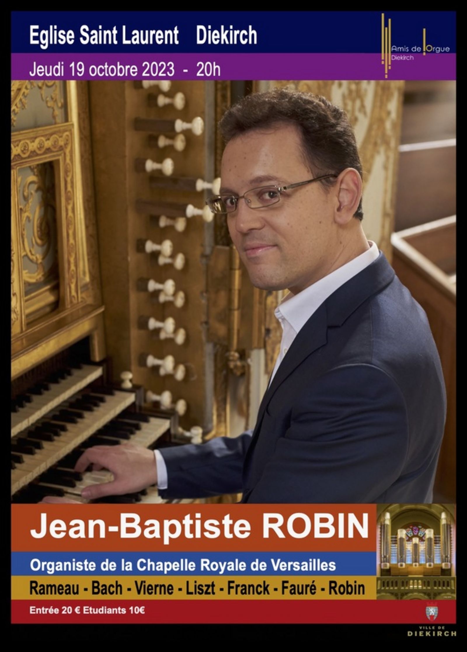 Recital d'orgue par Jean-Baptiste robin